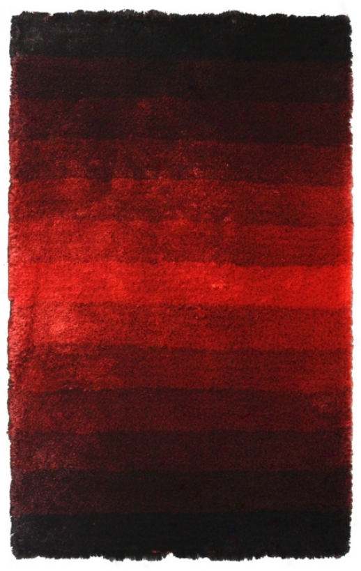 Jewel Collection 4402 8'x11' Red/black Shag Area Rug (y7359)