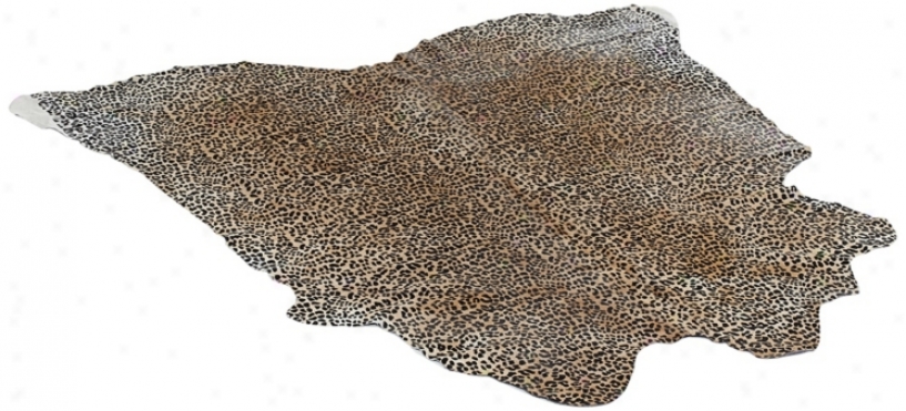Leopard Print Cow Hide Decorative Area Rug (v4014)