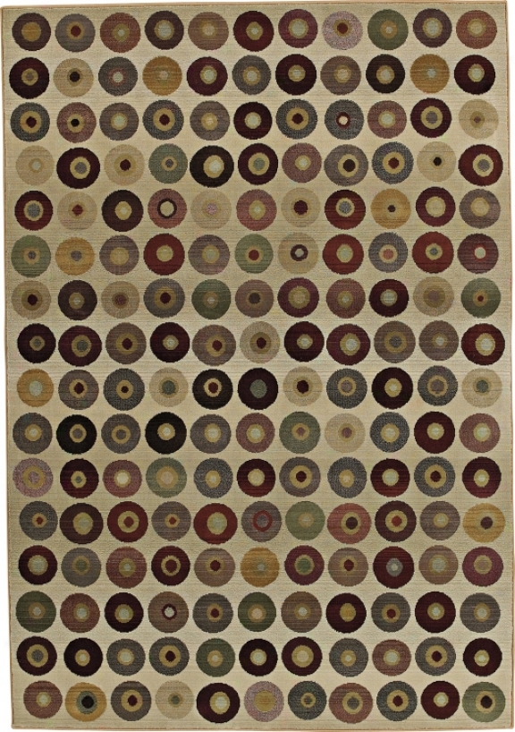 Modtempo Circles Beige Superficial contents Rug (40123)