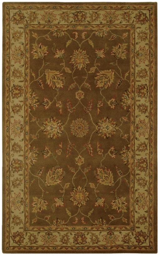 Natural Wool Collection Grantham Brown Area Rug (k6867)