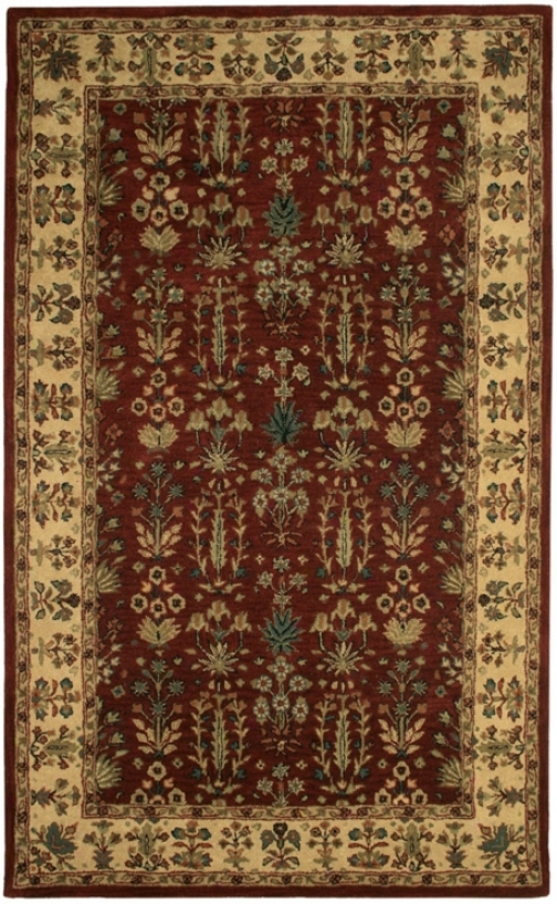 Natural Wool Collection Mulberry Area Rug (k6779)