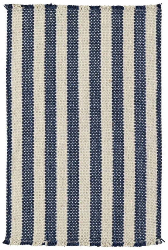 Outer Banks Blue Stripes Collecton 5'xx8' Area Rug (w2999)