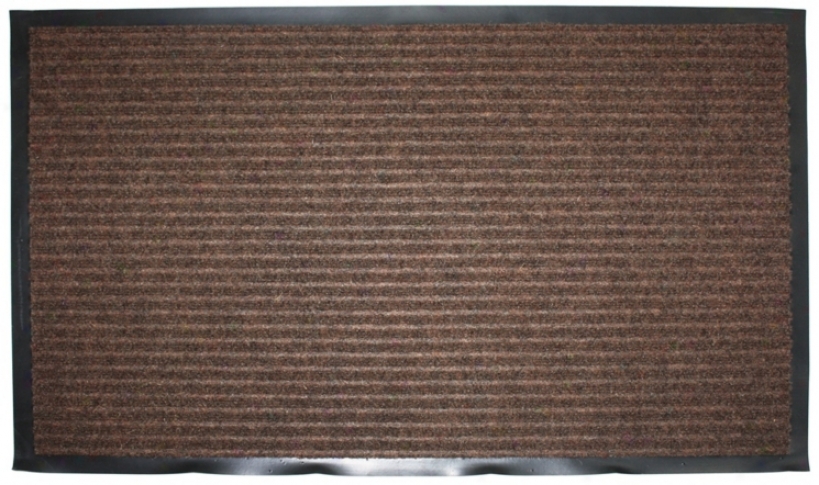 Ribbed Walk Off 2'x3' Brown Utility Mat (y1856)