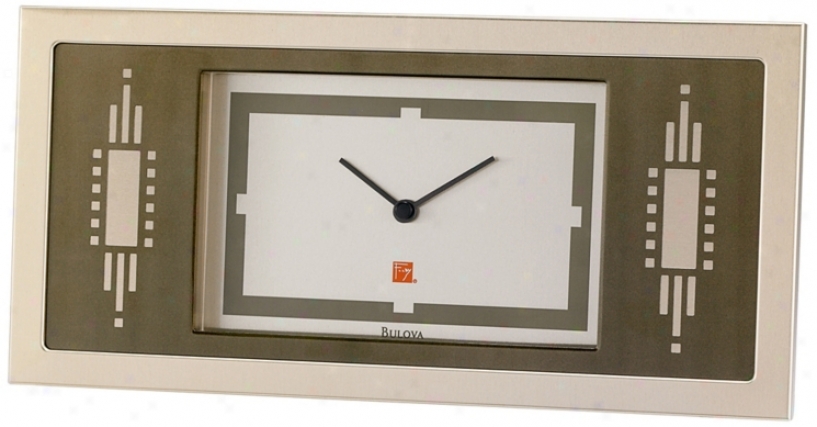 Robie Rug 10 1/2" Wide Bulova Tabld Clock (v2006)