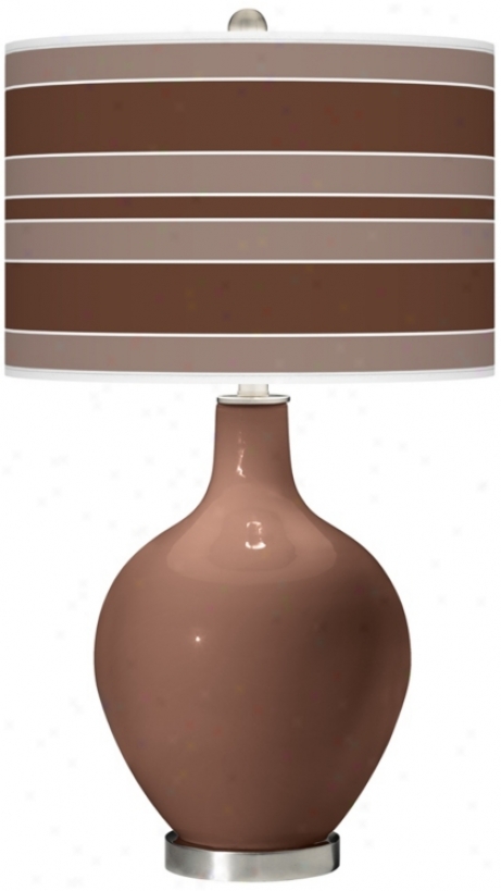 Rugged Brown Bold Stroke  Ovo Table Lamp (x1360-x8929-x9730)