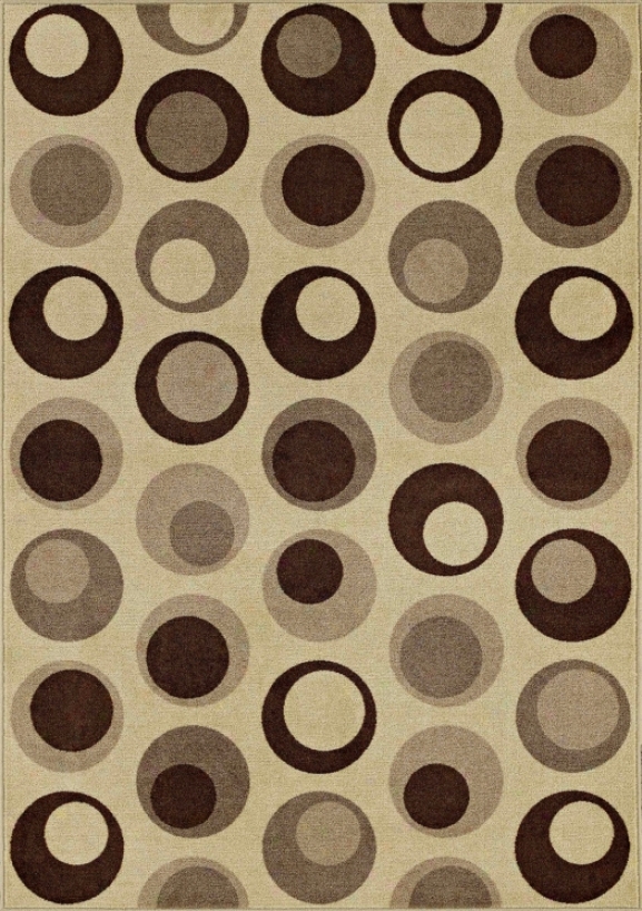 Stacked Pebbles Beige Superficial contents Rug (j4618)