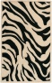 Zebra 7'9" Round New Zealand Wool Area Rug (16178)