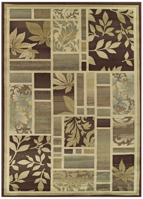 Tremont Collection Leafy Screens Chocolate Area Rug (n4353)