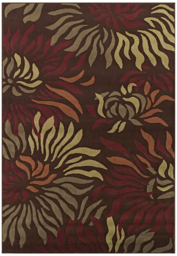 Tremont Collection Rippling Petals Chocolate Area Rug (n4346)