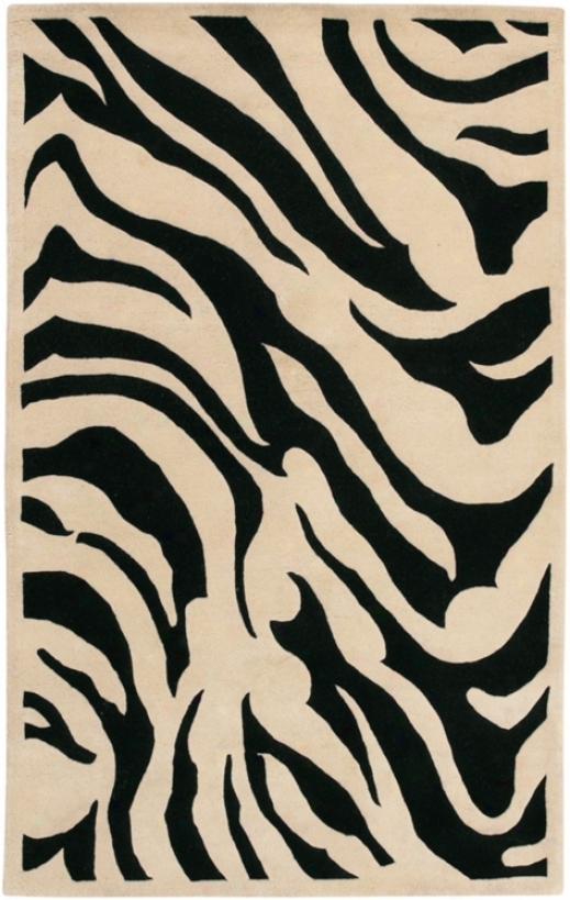 Zebra 5'x8' New Zealand Wool Area Rug (53575)