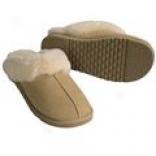 Acorn Sheepskin-collar Slippers (for Women)