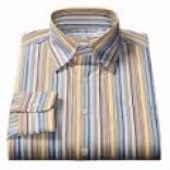 Alex Cannon Oxford Twill Dobby Stripe Sport Shirt - Long Sleeve (for Men)