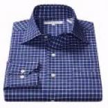 Alex Cannon Simple Twill Gingham Check Sport Shirt - Long Sleeve (for Men)