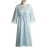 Anne Lewin Cotton Sateen Nightgown-  Long Sleeve (for Women)
