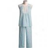 Anne Lewin Cotton Sateen Pajamas - Sleeveless (Because of Women)