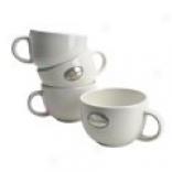 Arte Italica Festivo Cappuccino Mugs - Ceramic-pewter, Set Of Four