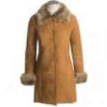 Aston Spanish Merino Shearling Coat With Toscana Collar And Cuffs (for Women)