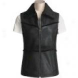 Aston Wool Shearling Zip Front Vest (for Women)