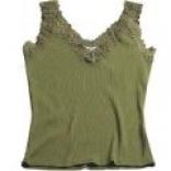 August Silk Lace-trimmed Camisole - Stretch Cotton (for Women)
