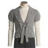 August Silk Lambswool Jacket - Short Sleeve (for Women)
