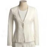 Aura Linen Jacket With Metallic Detail (for Women)