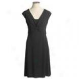 Austin Reed Black Label Matte Jersey Dress With Twist Front - Short Sleeve (for Women)
