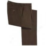 Barbour Brushed Stretch Cotton Twill Pants - Pleated Front (for Men)