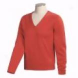 Barbour Cotton V-neck Sweater - Long Sleeve (for Women)