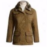 Barboir Faux Fur-trimmed Utility Jacket - Waxed Cotton (for Women)