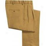 Barry Bricken Cotton Sateen Pants - Pleated Fromt (for Men)