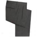 Barry Bricken Wool Covert Twill Dress Pants - Striped, Cuffed (for Men)