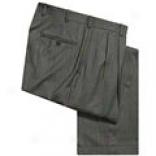 Berle Sharkskin Dress Pants - Wool, Pleated Front (for Men)