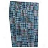 Berle Vintage Madras Tract Cotton Shorts - Flat Front (for Men)