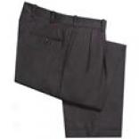 Berle Wool Dress Pants - Tonal Stripes, Pleated Front (for Men)