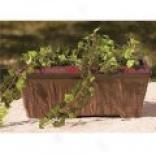 Big Weather Carvers Fusion Cattails Ceramic Planter - Rectangular