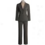 Blue Ice Pinstripe Pant Suit - European Stretch Woven (for Women)