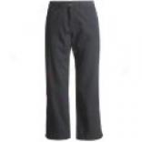 Blue Willi's Cotton Crop Pants With Side Zips  (for Women)