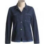 Blue Wili's Stretch Denim Jacket With Chest Pockets (for Women)