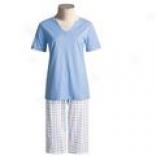 Calida Mix And Match Pajama Set - Cotton Jersey, Short Sleeve (for Women)