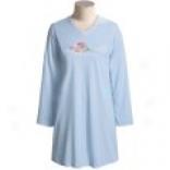 Calida Rosa Alpina Big Shirt - Cotton Inyerlock, Long Sleeve (for Women)