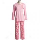 Calida Shangri-la Interlock Pajamas - Heavy Cotton, Long Slreve (for Women)