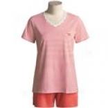 Calida Stromboli Cotton Pajamas - Short Sleeve (During Women)