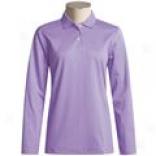 Cotton Collar And Placket Polo Shirt - Long Sleeve (for Women)