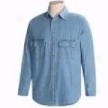Cotton Denim Shirt - Long Sleeve (for Men)