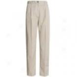 Cotton Pleated Front Pants (for Women)