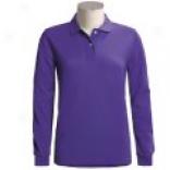 Cotton Polo Shirt  - Long Sleeve (for Women)