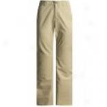 Cotton-rich Flat Front Pants - Unhemmed (for Women)