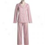 Crabtree And Evelyn Classic Cotton Pajama Set - Long Sleeve (for Wkmen)