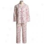 Crabtree And Evelyn Novelty Pritn Pajamas - Two-piece, Long Sleeve (During Women)