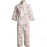Crabtree And Evelyn Vintage Toile Pajamas - ?? Sleeve (for Women)